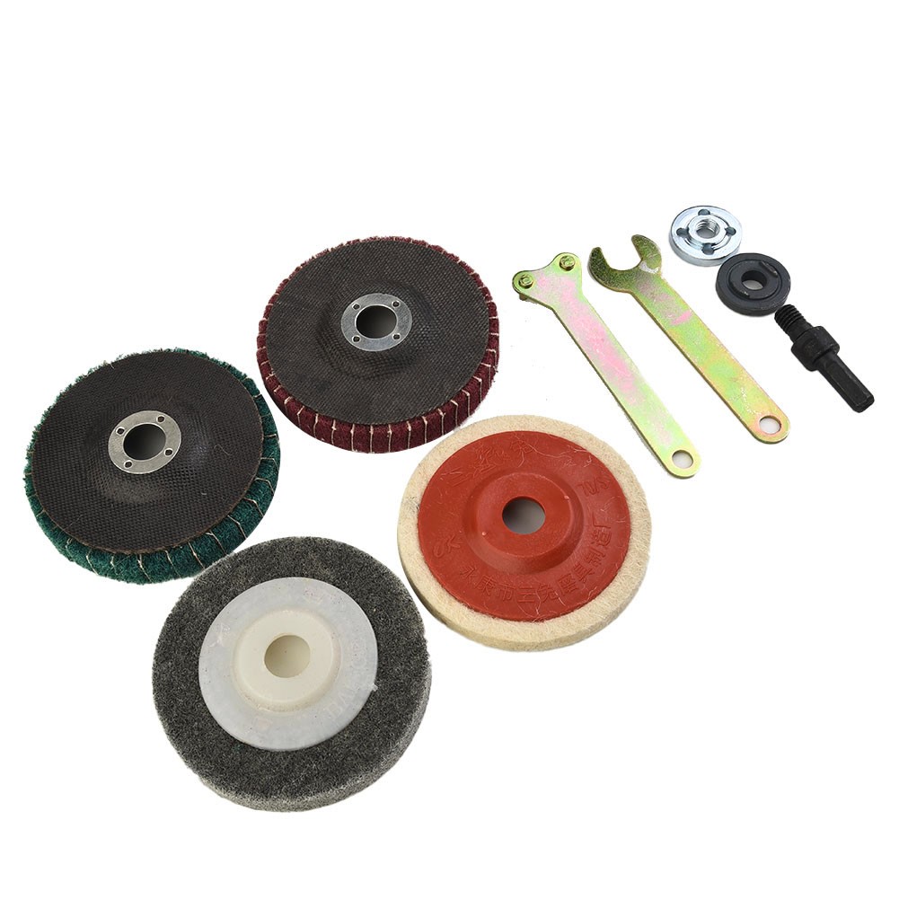 Stainless Steel Polishing Kit For Angle Grinder Flap Disc Buffing  Accessories 